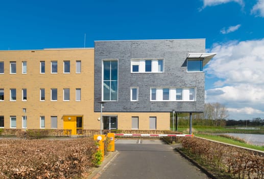 exterior of a modern office building in the netherlands