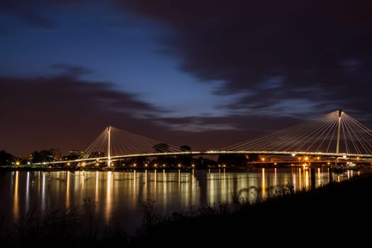 Mimram Bridge at night