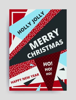 Merry christmas New Year design, eye catching banner template. Bright colorful vector illustrations for greeting card, posters, print, mobile phoned designs, ads, promotional material Yellow Pink Blue