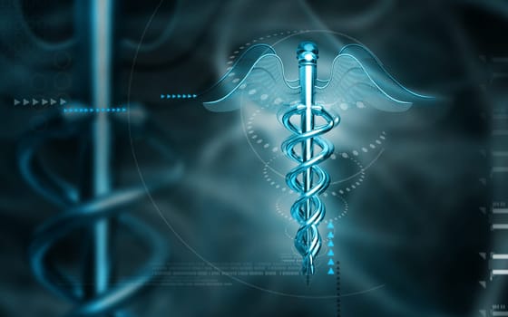 Digital illustration of Medical symbol in colour background