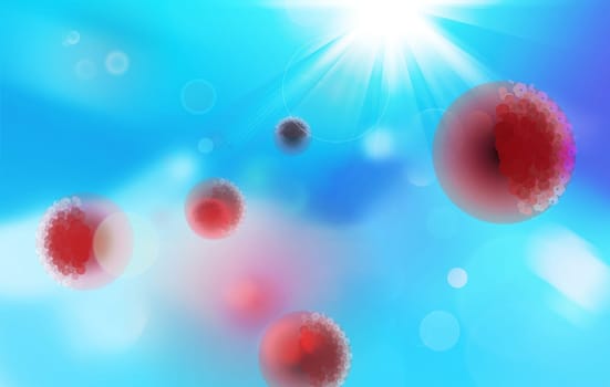 cell molecule particle structure - graphic background