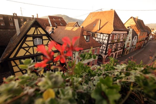 the Village of Turckheim in the province of Alsace in France in Europe
