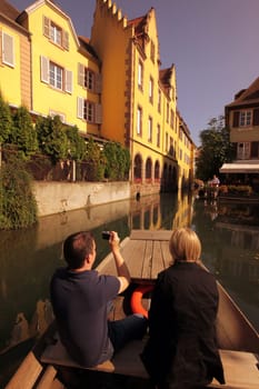 the old city of Colmar in the province of Alsace in France in Europe