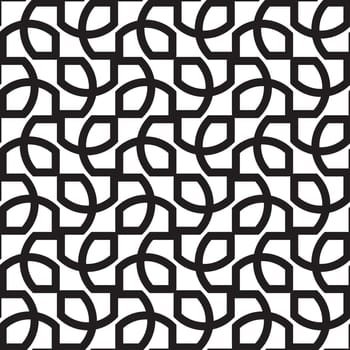 Black and white seamless line pattern minimal vector background