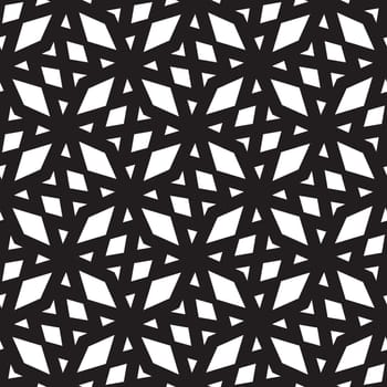Black and white seamless line pattern minimal vector background