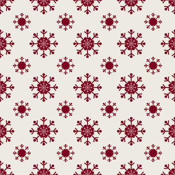 Christmas snowflakes seamless background. New year pattern vector illustration.