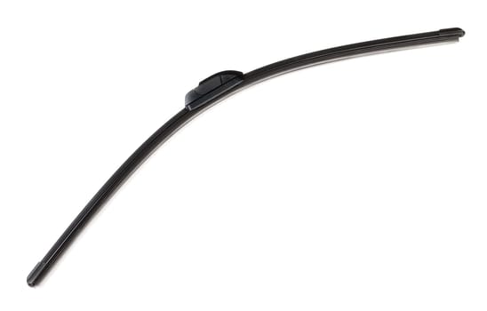 Frameless wiper blade isolate on a white background.
