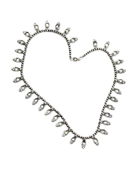 Necklace with stones. Isolate on white background.