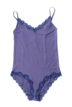 Purple female combination with lace. Isolate on white.