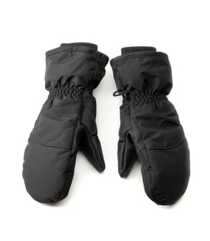 Black gloves. Isolate on white.