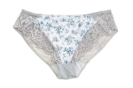 Cotton panties. Isolate on white.