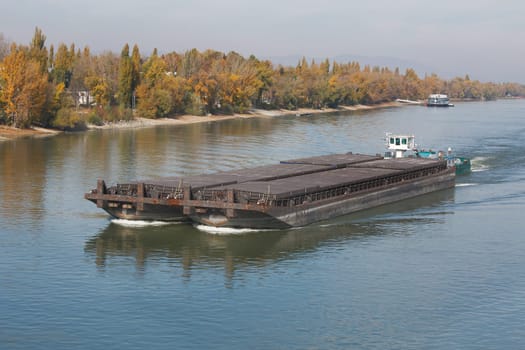 Water transportation on the river