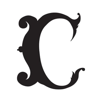 Decorative hand-painted letter in ancient style