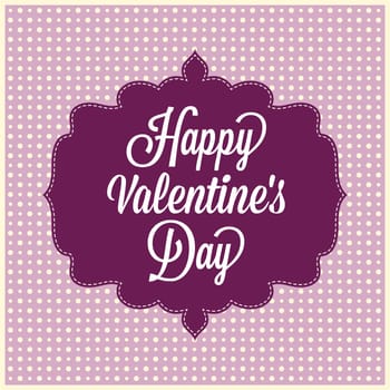 Happy Valentine's Day - Typographical Background. Vintage style
