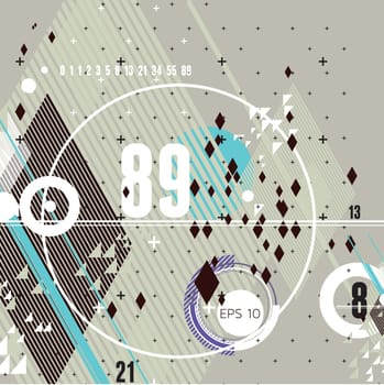 modern futuristic composition of simple geometric shapes