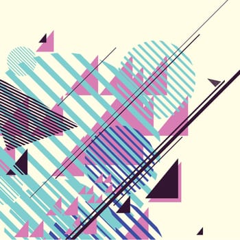 modern futuristic composition of simple geometric shapes