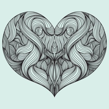 heart with decorative pattern