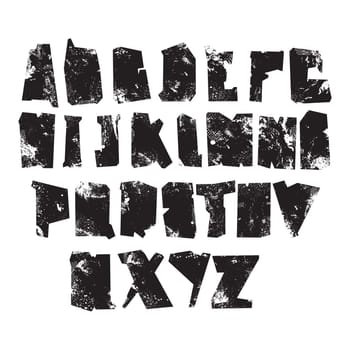 Font in Alphabet A to Z on white background