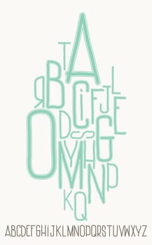 Ð¡apital letters on white background