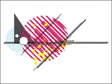 modern futuristic composition of simple geometric shapes
