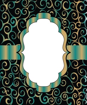 Vintage frame background invitation ornament. Vector  illustration.