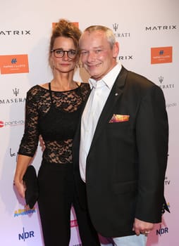 Harry Schulz with girlfriend ,. Movie meets Media 2016 at The Hotel Atlantic Kempinski,Hamburg on 28.11.2016..