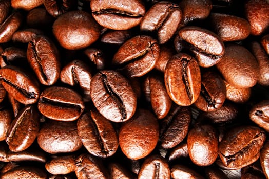 Roasted coffee beans can be used as a background