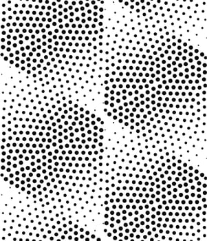 Vector abstract geometric seamless pattern. Repeating gradation in black and white. Modern halftone design, pointillism