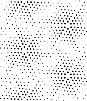 Vector abstract geometric seamless pattern. Repeating gradation in black and white. Modern halftone design, pointillism