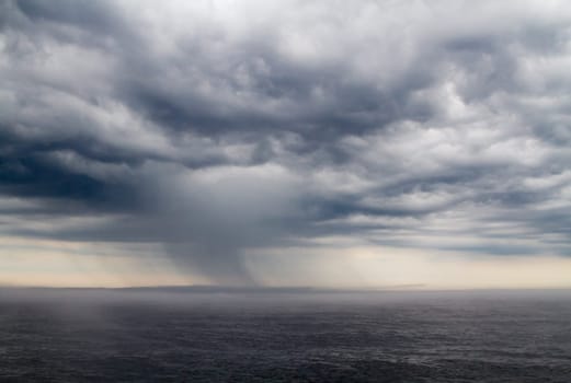 Storm on Lake Ladoga in Russia