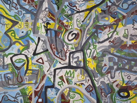 Abstract background acrylic painting on canvas.