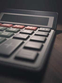 Calculator with digital display blank. Your text or number on display.