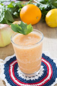 Healthy detox ginger drink with other healthy ingredients
