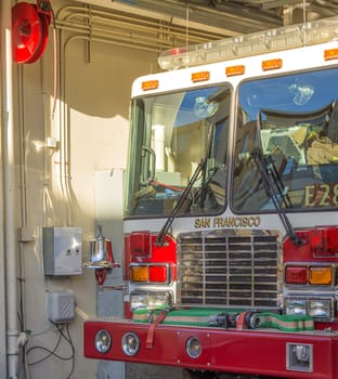 San Francisco, CA, USA, october 22, 2016: San Francisco fire engine truck