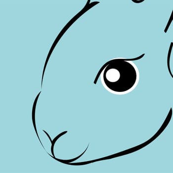 Rabbit animal cartoon. Vector illustrator Easter Bunny.