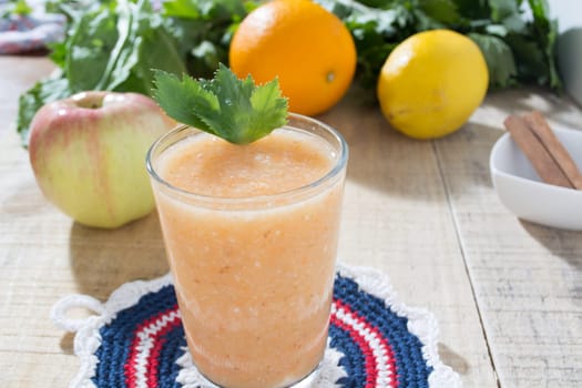 Healthy detox ginger drink with other healthy ingredients