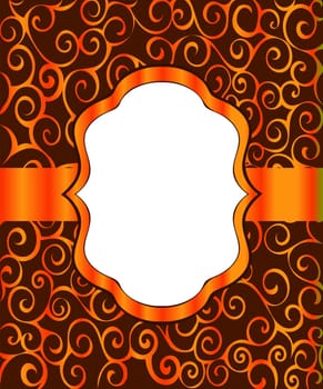 Vintage frame background invitation ornament. Vector  illustration.