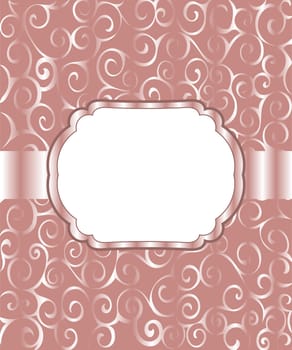 Vintage frame background invitation ornament. Vector  illustration.