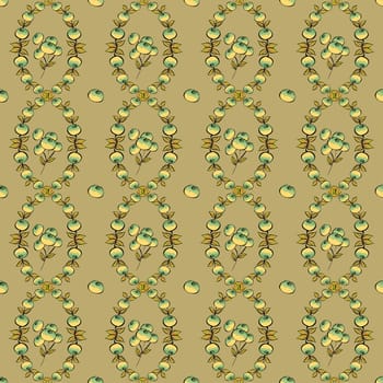 Abstract Berries seamless pattern. Vector illustration background.
