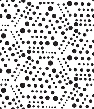 Vector seamless pattern. Modern geometric texture. Repeating abstract background. dots, circles linear ornament