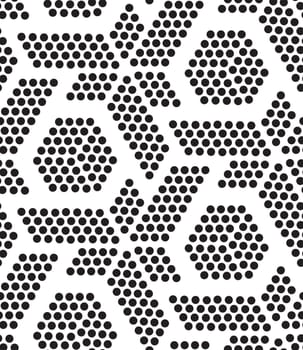 Vector seamless pattern. Modern geometric texture. Repeating abstract background. dots, circles linear ornament