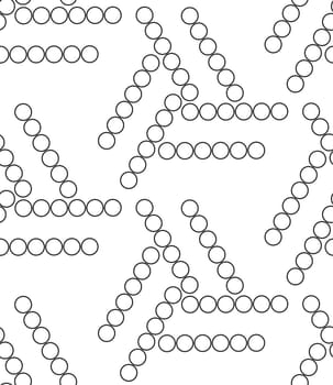 Vector seamless pattern. Modern geometric texture. Repeating abstract background. dots, circles linear ornament