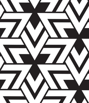 Vector seamless pattern. Modern geometric texture. Repeating abstract background. Triangle linear grid from striped elements