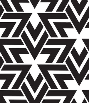 Vector seamless pattern. Modern geometric texture. Repeating abstract background. Triangle linear grid from striped elements