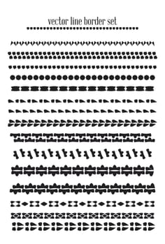 Vector lines, border divides set. Universal elements seamless lines for your design