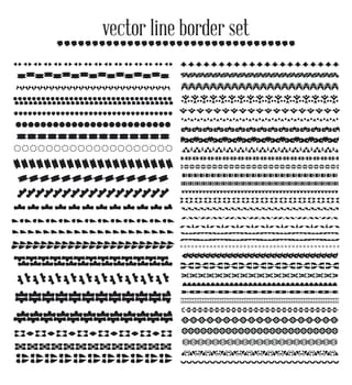 Vector lines, border divides set. Universal elements seamless lines for your design