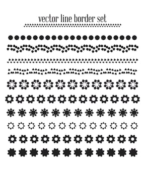 Vector lines, border divides set. Universal elements seamless lines for your design