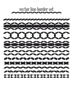 Vector lines, border divides set. Universal elements seamless lines for your design