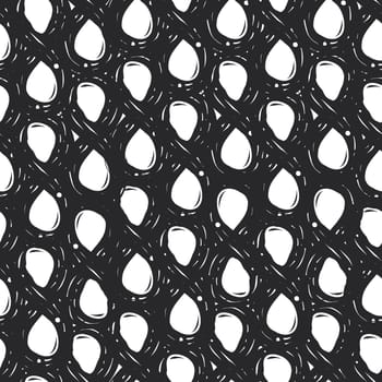Hand drawn fashion black grungy seamless pattern