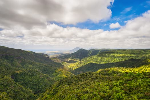 View from the Gorges viewpoint. Black River Gorges national park. Mauritius.